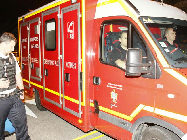 Police were forced to storm the house where they found the body of the police officer’s wife, the three-year-old son was rescued unharmed. Picture: AFP/ MATTHIEU ALEXANDRE