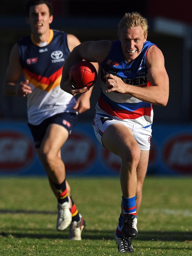 Barmby in action at Elizabeth Oval. Picture: Tom Huntley