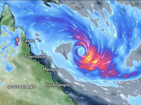 A cyclone is expected to form off Queensland on Friday. Picture: BOM