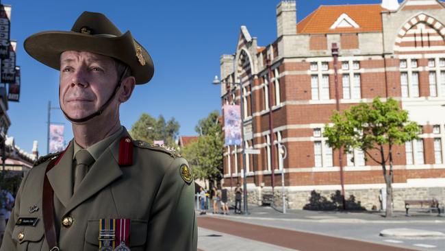 Brigadier Stephen Cain (ADC to the Governor General) will be unveiling a commemorative plaque and giving an address at the Fremantle dawn service. Photo: Matthew Poon