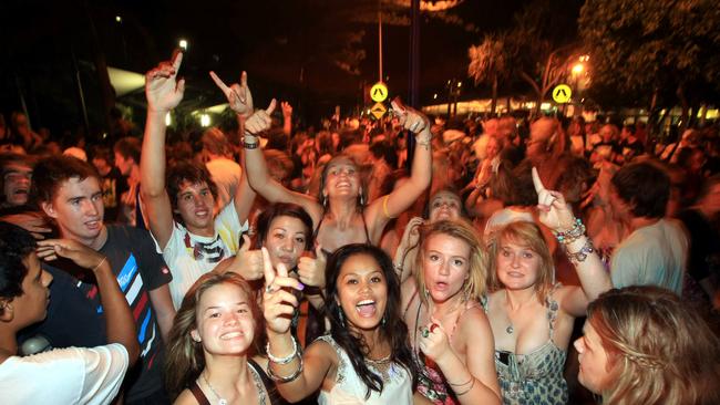 New Year's Eve celebrations at Mooloolaba Esplanade in 2008.