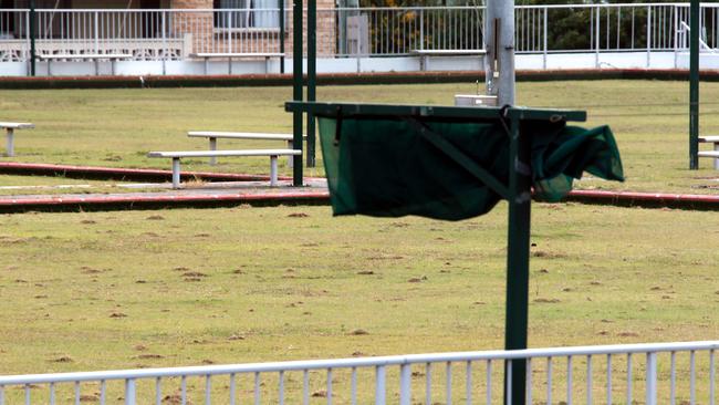 The Surfers Paradise Bowls Club greens after the club closed it doors.