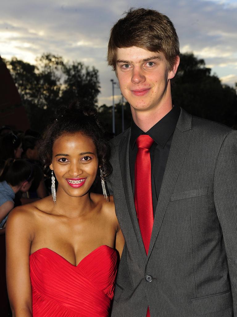 Tsigereda Tangey and Andrew Bird at the 2013 St Philip’s College formal at the Alice Springs Convention Centre. Picture: NT NEWS