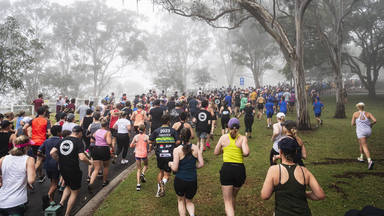 Runners in the 10km event of Peak2Park, Sunday, March 3, 2024. Picture: Kevin Farmer