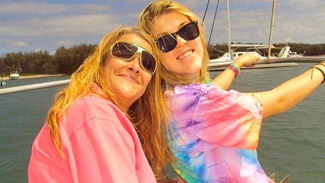 Brisbane woman Emma Cream with her mum Caroline, who died after a car crash and liver disease. Picture: Contributed