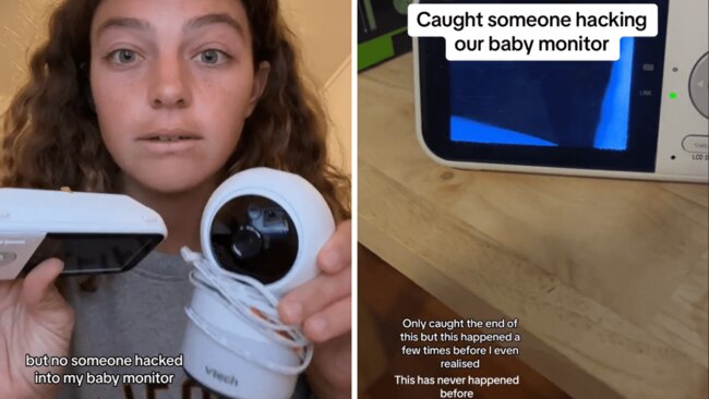 Her baby monitor started panning around the room by itself. Source: edenthomson__/TikTok