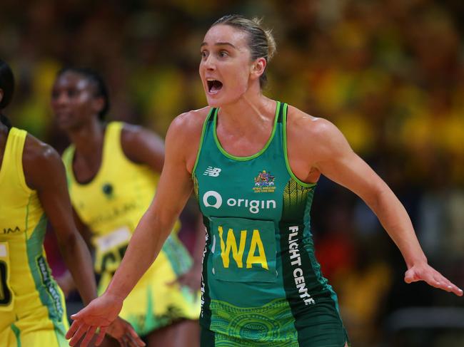 CAPE TOWN, SOUTH AFRICA - AUGUST 05: Liz Watson of Australia during the Netball World Cup 2023, Semi Final 2 match between Jamaica and Australia at Cape Town International Convention Centre, Court 1 on August 05, 2023 in Cape Town, South Africa. (Photo by Shaun Roy/Gallo Images/Netball World Cup 2023 via Getty Images)