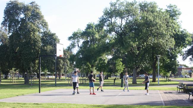 Basketball in Whitmore Square. Picture: Eugene Boisvert