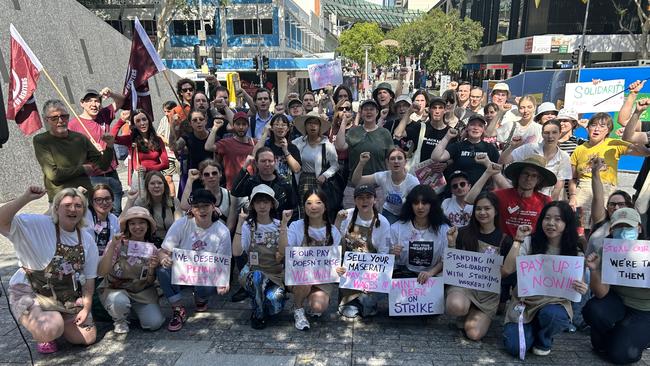 A second rally took place in King George square on Wednesday.