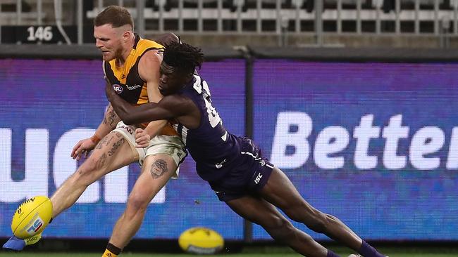 The Dockers put te Hawks under the pump all night. Picture: Getty Images