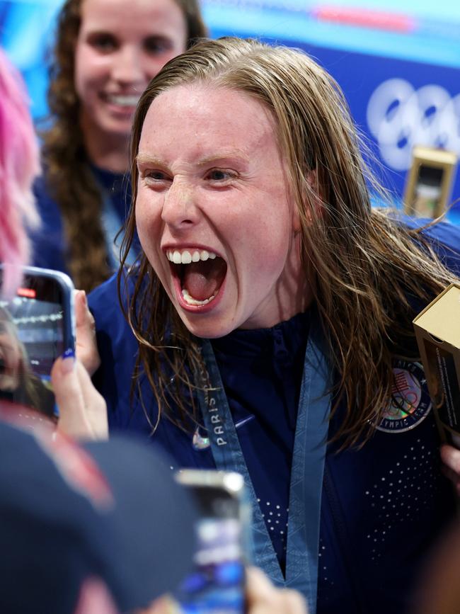 The USA’s Lilly King was fired up. (Photo by Quinn Rooney/Getty Images)