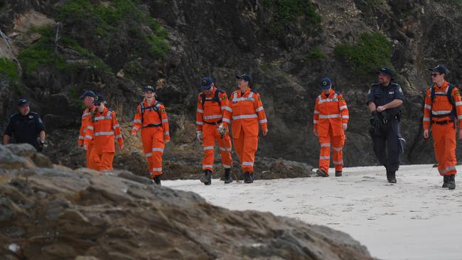 Theo’s mobile phone last pinged in bushland near Tallow Beach in Byron Bay. Picture: News Corp