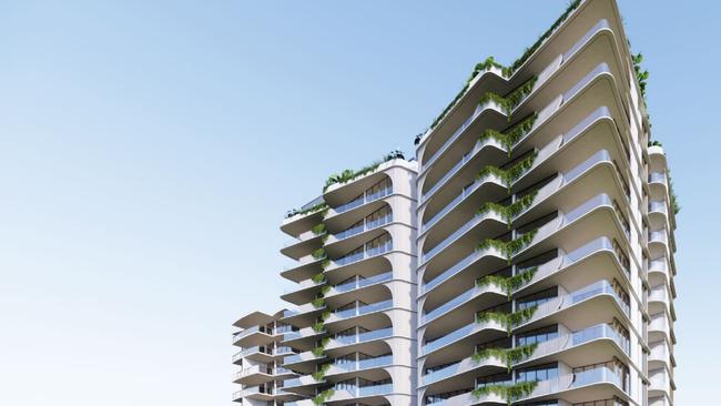 Artist impression of a tower proposed for Rainbow Bay's Eden Ave in Coolangatta