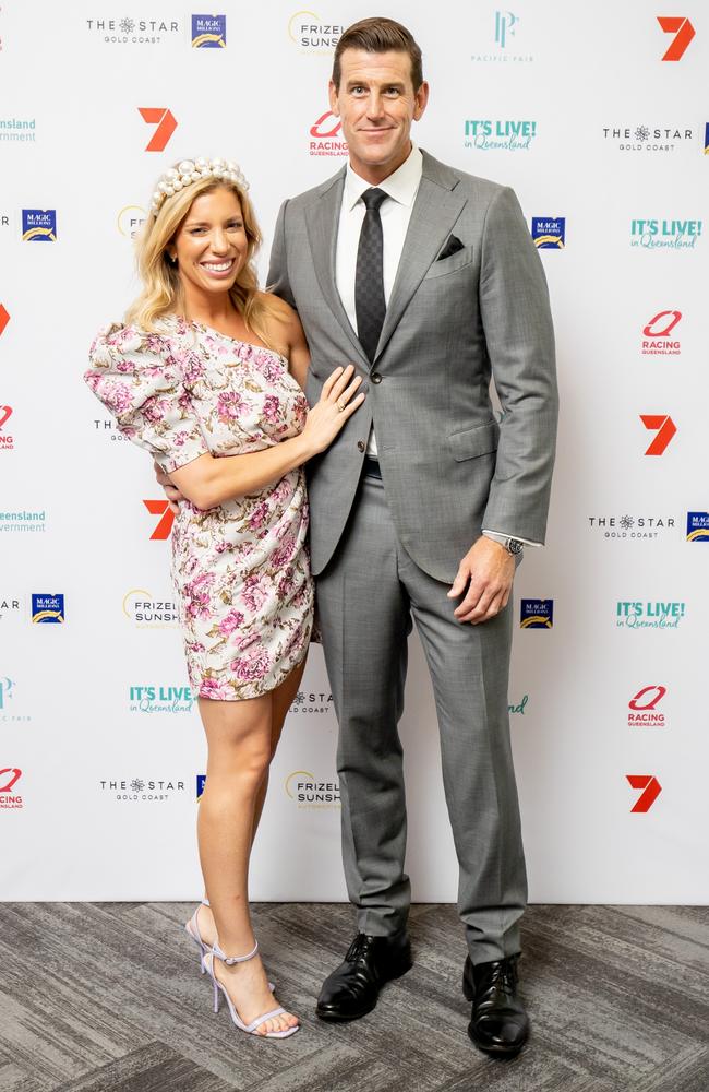 Ms Matulin and Mr Roberts-Smith debuted their relationship at Magic Millions race day. Picture: Luke Marsden