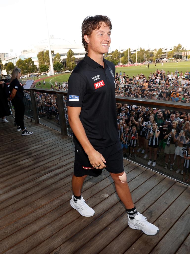 The youngster suffered a knee injury yesterday. Photo by Michael Willson/AFL Photos via Getty Images