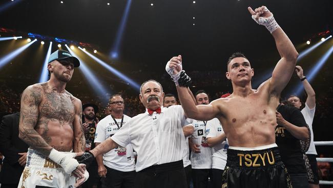 Tim Tszyu will be chasing his 16th straight victory when he fights Jeff Horn. Picture: Getty Images