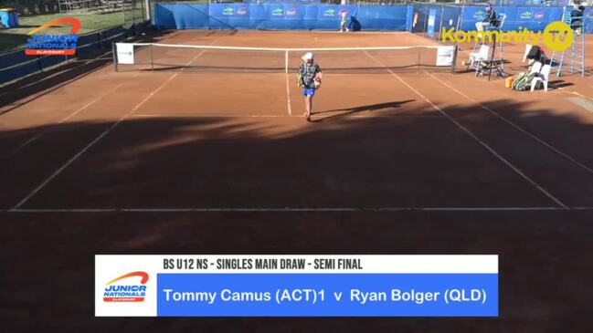 Replay: Tommy Camus (ACT) [1] v Ryan Bolger (QLD) (Boys 12/u Singles SF) - Junior Claycourt Championships Day 5