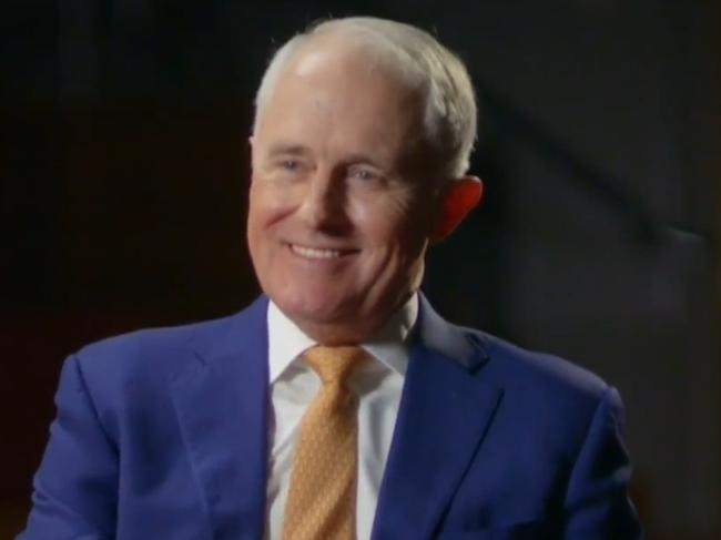 20/04/2020: Former Prime Minister Malcolm Turnbull is interviewed on the ABC's 7.30 by Leigh Sales on the day of the release of his memoir 'A Bigger Picture'