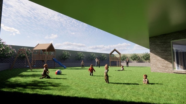 Artist impression of an outdoor play area.