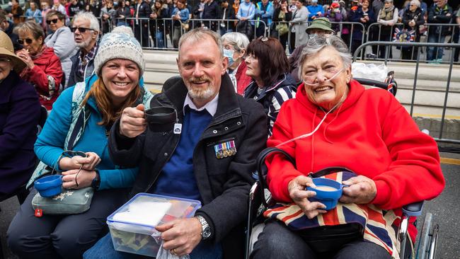 South Australians gathered at Parliament House, North Tce, to witness the Proclamation of the ascension of King Charles III. Picture: Tom Huntley