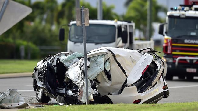 The fatal crash scene. PICTURE: MATT TAYLOR.