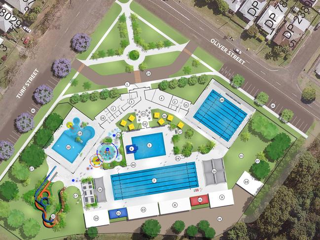 The draft Grafton Aquatic Centre concept master plan.