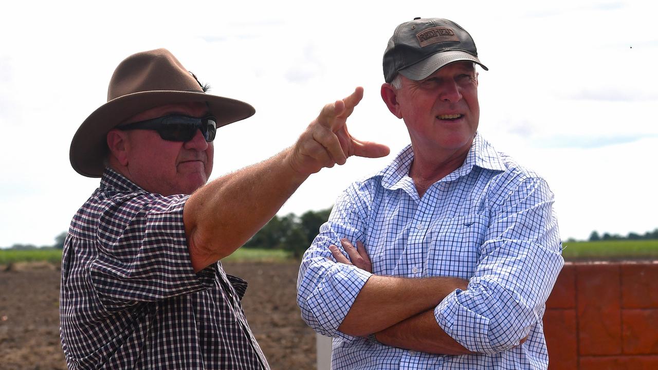 Hinchinbrook Mayor Ramon Jayo with Minister for Primary Industries Tony Perrett. Mr Jayo and Hinchinbrook MP Nick Dametto were strong advocates for greater assistance for farmers in the vitally strategic sugar-cane industry in the wake of the disaster. Picture: Cameron Bates