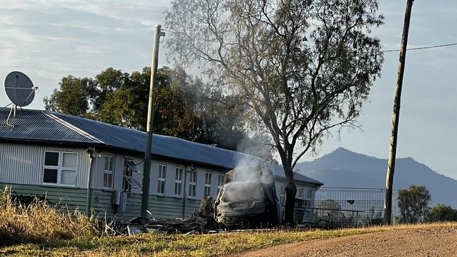 Laidley Creek West arson, caravan and car allegedly set alight and destroyed. Picture: Supplied