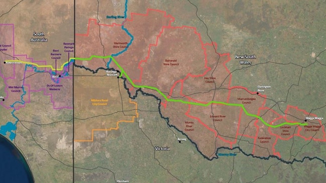 Work on a massive 900km interconnector between the grids of South Australia and NSW is underway. Picture: Supplied from the May 2021 environmental impact statement