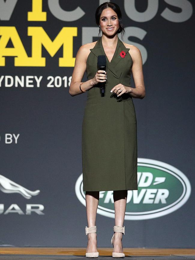 Meghan, Duchess of Sussex speaks at the Closing Ceremony of the 2018 Invictus Games. Picture: Sam Ruttyn