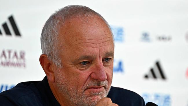 Australia's coach Graham Arnold was taken aback when asked about the Socceroos 2006 draw with Iran, his last game for the side. Picture: AFP.