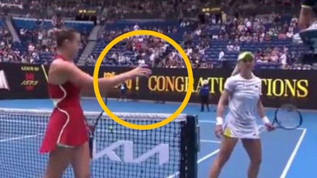 Sabalenka gets snubbed by Tsurenko at Melbourne Park.