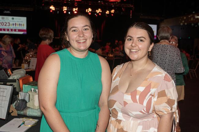 Mikayla Walker and Grace Harrison at the Zonta Club of Mackay Inc International Women's Day Luncheon at the MECC Sunday March 5 2023 Picture: Michaela Harlow