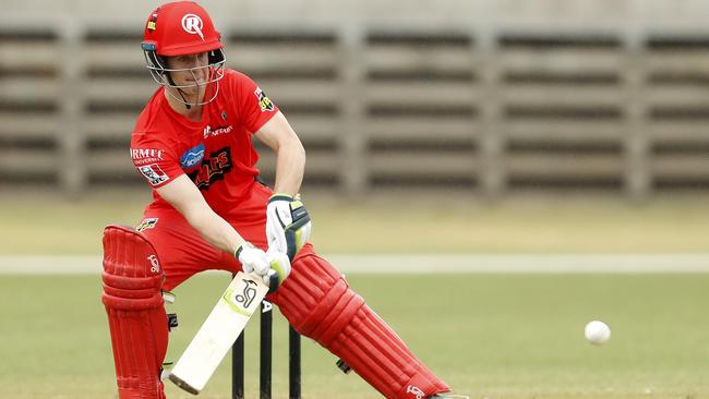 Sam Harper crashed a century in the trial match ahead of the Big Bash season. Picture: Getty Images