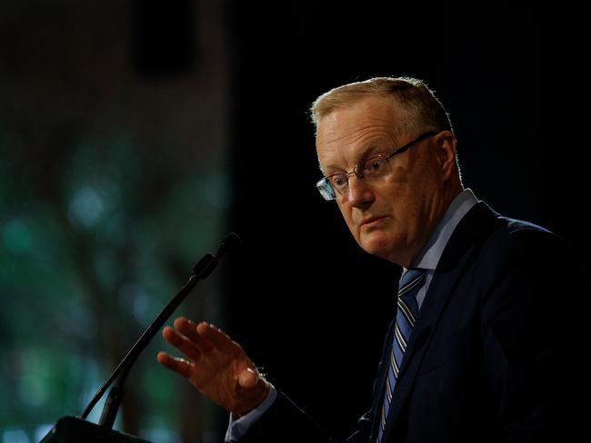 SYDNEY, AUSTRALIA - NewsWire Photos SEPTEMBER 7, 2023: Outgoing RBA Governor Philip Lowe delivers his last speech as governor in Sydney on Thursday. Picture: NCA NewsWire / Nikki Short