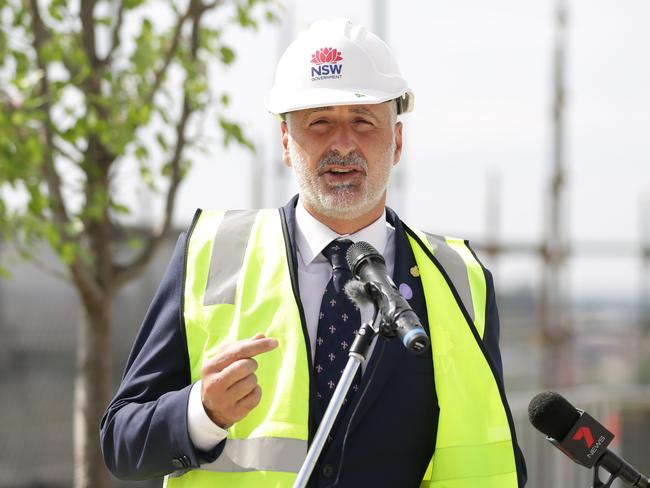 SYDNEY, AUSTRALIA - NewsWire Photos OCTOBER 08, 2020 - Drummoyne MP John Sidoti pictured attending a topping out ceremony to mark the highest point on the newly constructed Clinical Services Building, a key milestone of the Concord Hospital redevelopment on Thursday October 08, 2020 at the Concord Repatriation General HospitalPicture: NCA NewsWire / Christian Gilles