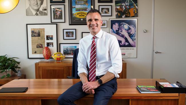 South Australian Premier Peter Malinauskas in his Adelaide office. Picture Matt Turner.