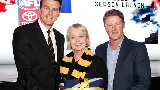 Richmond hierarchy, including Tigers chief Brendon Gale, president Peggy O'Neal and coach Damien Hardwick are in the series. Picture: Michael Willson