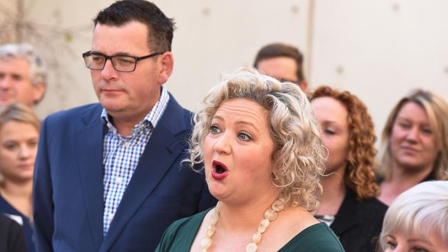 Victorian Premier Daniel Andrews and Minister for Health Jill Hennessy. Victoria Labor will roll out the program if re-elected, it said. Picture: AAP