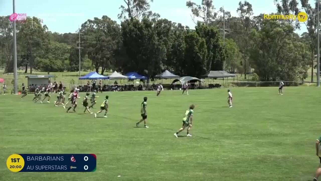 Replay: Queensland Barbarians v AU Superstars (U14 boys) - 2024 Pacific Youth Rugby Festival Day 1