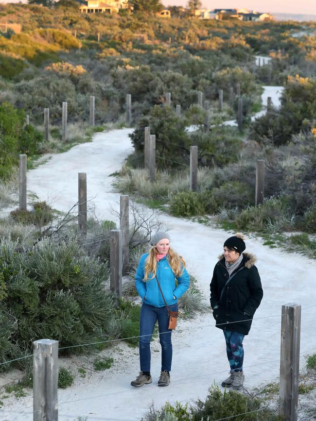 A natural path already exists through the Tennyson Dunes Conservation Reserve. Picture: Dean Martin