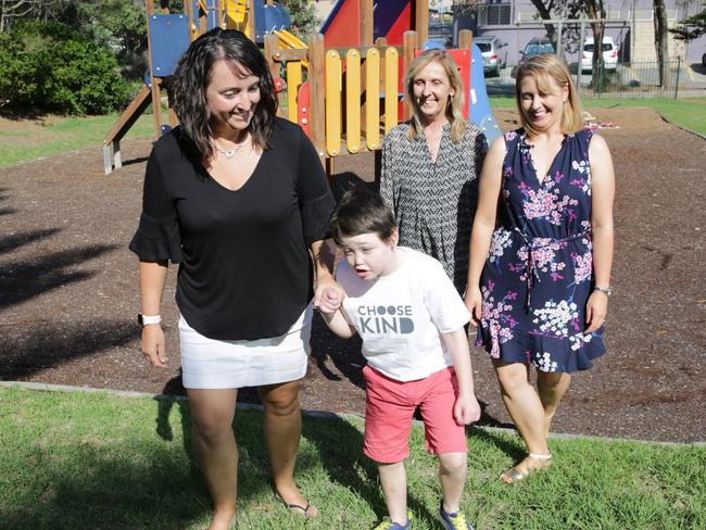 Mrs Kennedy met with Mayor Jane Smith and Councillor Rebecca Gale Collins in March, calling for more inclusive parks. Picture: Mark Scott