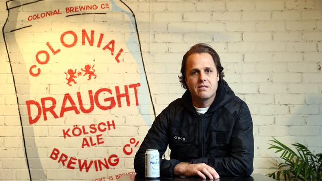 Lawrence Dowd, the managing director of Colonial Brewing Co, pictured in his South Melbourne Brewery. Picture: Aaron Francis