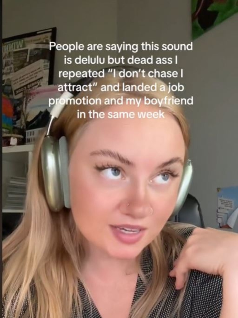 This creator said being delulu helped her land a promotion and a new boyfriend. Picture: @activearies_/TikTok