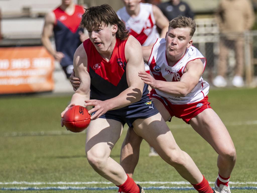 STJFL Grand finals U18 Boys Clarence v North Hobart at North Hobart Oval. Picture: Caroline Tan