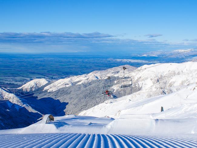 The terrain park on Mt Hutt before the first guests arrive. Picture: Mt Hutt