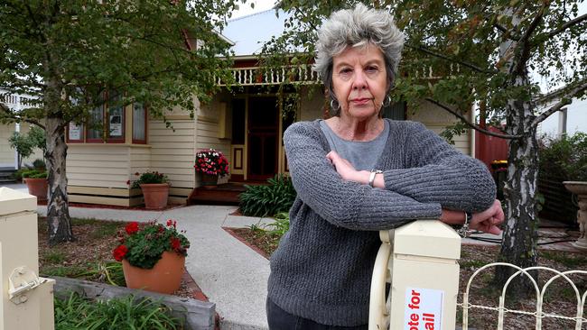 The State Government have announced they will buy houses along the railway line that will be affected by the new skyrail project. Jayne Menke from Rosstown Rd, Carnegie. Picture Rebecca Michael.