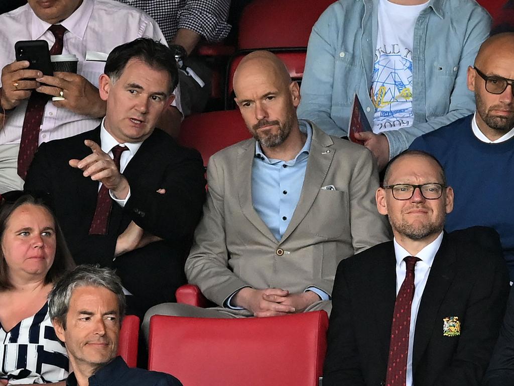 Ten Hag watched on as United fell to defeat to Crystal Palace on the final day of the season. Picture: Justin Tallis/AFP