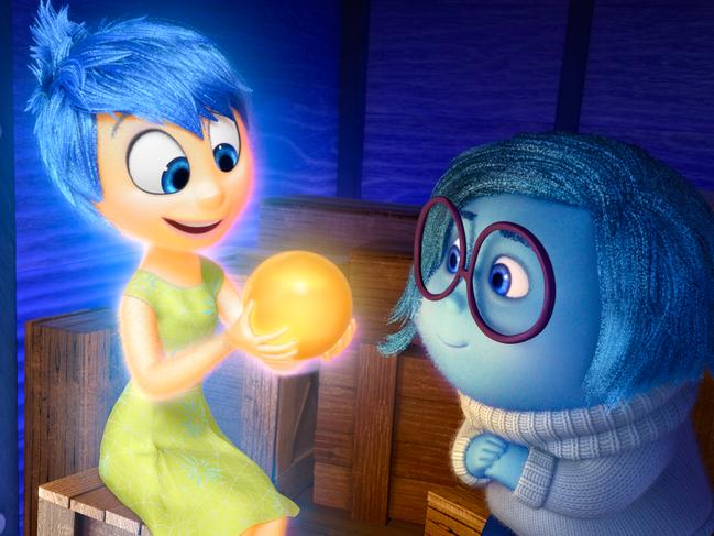 Joy (voice of Amy Poehler) and Sadness (voice of Phyllis Smith) catch a ride on the Train of Thought in Disneyâ€¢Pixar's "Inside Out." Directed by Pete Docter (â€œMonsters, Inc.,â€ â€œUpâ€), "Inside Out" opens in theaters nationwide June 19, 2015. Â©2014 Disneyâ€¢Pixar. All Rights Reserved.