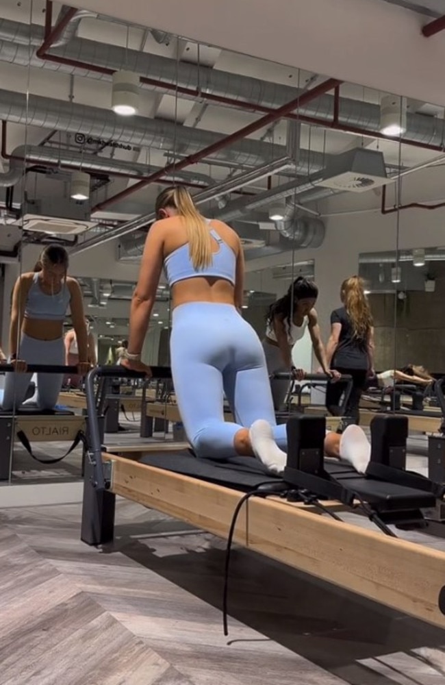 The top TikTok fitness trends have been revealed, with reformer pilates taking the top spot. Picture: TikTok